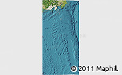 Shaded Relief 3D Map of Shizuoka, satellite outside