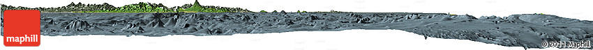 Satellite Horizon Map of Shizuoka, semi-desaturated