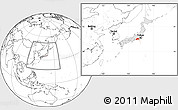 Blank Location Map of Shizuoka, highlighted country, within the entire country