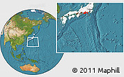 Satellite Location Map of Shizuoka, highlighted country, highlighted parent region