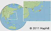 Savanna Style Location Map of Shizuoka, within the entire country