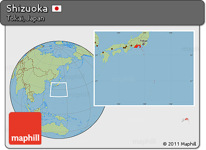 Savanna Style Location Map of Shizuoka