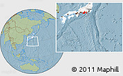 Savanna Style Location Map of Shizuoka, highlighted country, highlighted parent region, hill shading