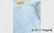 Political Panoramic Map of Shizuoka, lighten