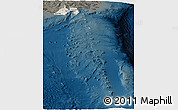 Shaded Relief Panoramic Map of Shizuoka, darken