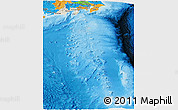 Shaded Relief Panoramic Map of Shizuoka, political outside