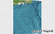 Shaded Relief Panoramic Map of Shizuoka, satellite outside