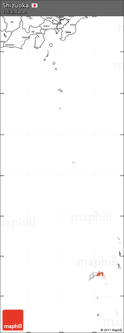 Blank Simple Map of Shizuoka