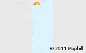 Political Simple Map of Shizuoka, single color outside