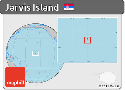 Gray Location Map of Jarvis Island