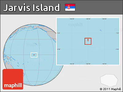 Gray Location Map of Jarvis Island