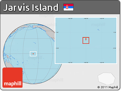 Gray Location Map of Jarvis Island