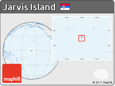 Gray Location Map of Jarvis Island, lighten
