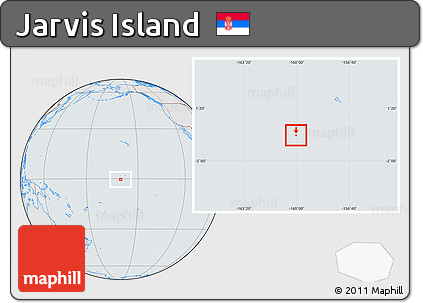 Gray Location Map of Jarvis Island, lighten, semi-desaturated