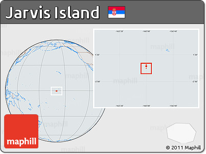 Gray Location Map of Jarvis Island, lighten, semi-desaturated