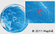 Physical Location Map of Jarvis Island, lighten, desaturated, land only