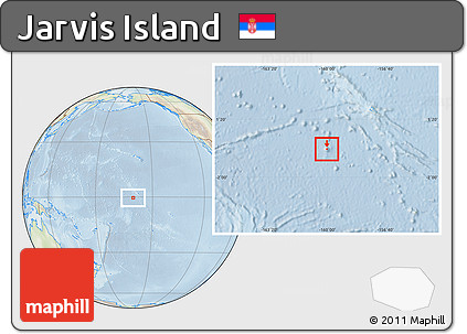 Physical Location Map of Jarvis Island, lighten
