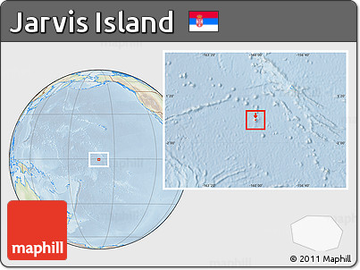 Physical Location Map of Jarvis Island, lighten
