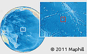 Physical Location Map of Jarvis Island, lighten, land only