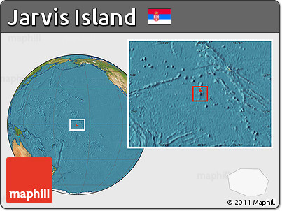 Physical Location Map of Jarvis Island, satellite outside