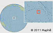 Physical Location Map of Jarvis Island, savanna style outside, hill shading