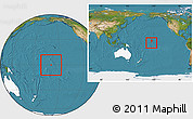 Satellite Location Map of Jarvis Island, highlighted continent, within the entire continent