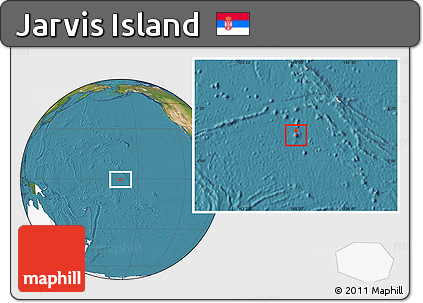 Satellite Location Map of Jarvis Island, highlighted continent