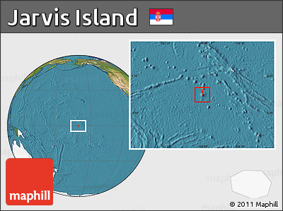 Satellite Location Map of Jarvis Island, highlighted continent