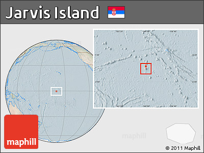 Satellite Location Map of Jarvis Island, lighten