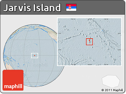 Satellite Location Map of Jarvis Island, lighten