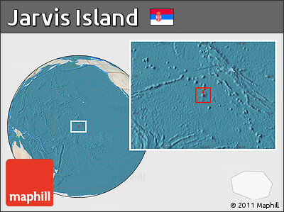 Satellite Location Map of Jarvis Island, lighten, land only