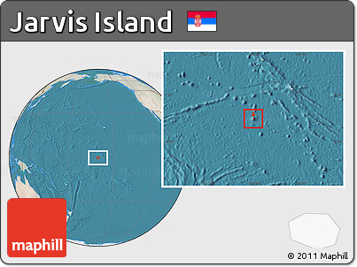 Satellite Location Map of Jarvis Island, lighten, land only