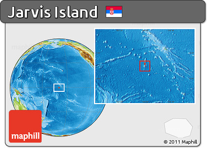 Satellite Location Map of Jarvis Island, physical outside