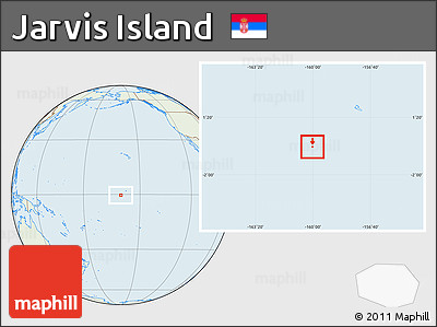 Savanna Style Location Map of Jarvis Island, lighten