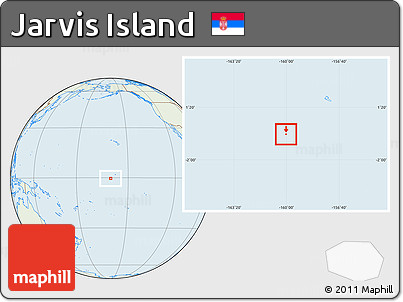Savanna Style Location Map of Jarvis Island, lighten