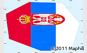 Flag Simple Map of Jarvis Island, single color outside, flag rotated