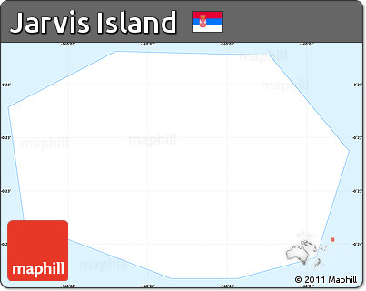 Gray Simple Map of Jarvis Island