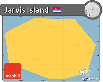 Savanna Style Simple Map of Jarvis Island
