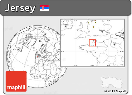 Blank Location Map of Jersey