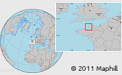 Flag Location Map of Jersey, gray outside