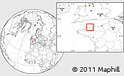 Satellite Location Map of Jersey, blank outside