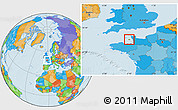 Satellite Location Map of Jersey, political outside