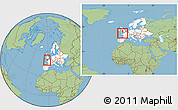 Savanna Style Location Map of Jersey, highlighted continent, within the entire continent