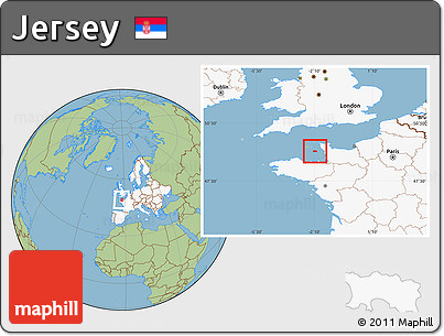 Savanna Style Location Map of Jersey, highlighted continent
