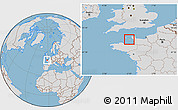 Savanna Style Location Map of Jersey, lighten, desaturated, land only