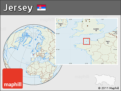 Savanna Style Location Map of Jersey, lighten