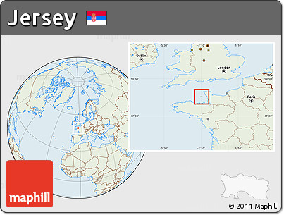 Savanna Style Location Map of Jersey, lighten