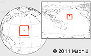Blank Location Map of Johnston Atoll, within the entire continent