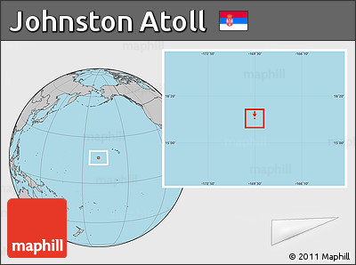 Blank Location Map of Johnston Atoll, gray outside