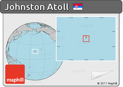Blank Location Map of Johnston Atoll, gray outside